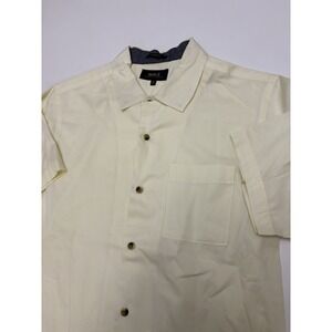 Roark Men's Yellow M Classic Fit Short Sleeve Button Up Shirt Casual Adventure